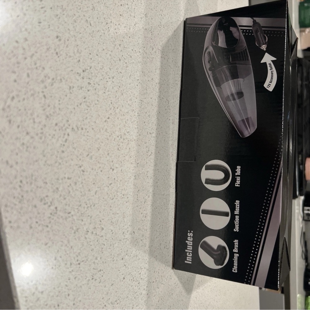 Portable Black Car Vacuum Cleaner